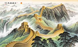 万里长城电视背景墙