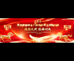 员工技能大赛展板