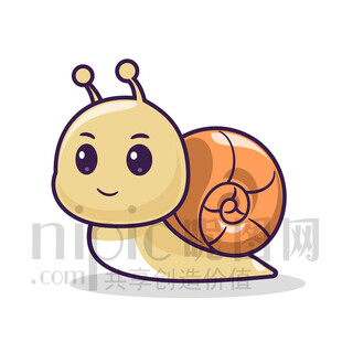 可爱卡通蜗牛形象