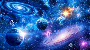 外太空星球宇宙星空银河黑洞背景