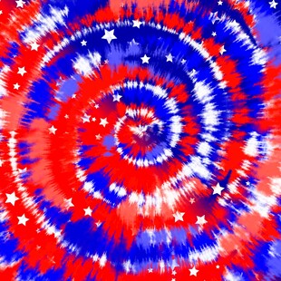 红蓝白旋涡星图案