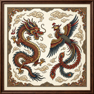 龙凤呈祥中式传统图案