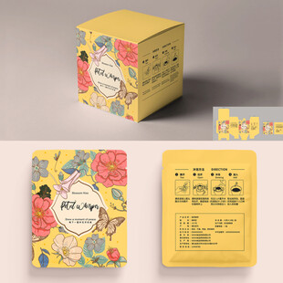 花茶挂耳咖啡设计包装盒图片