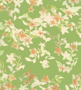 绿色底花卉图案纹理