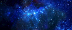 蓝色梦幻宇宙星空背景图