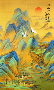 千里江山图壁画