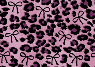粉色豹纹蝴蝶结图案