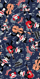 卡通风格多彩图案布料