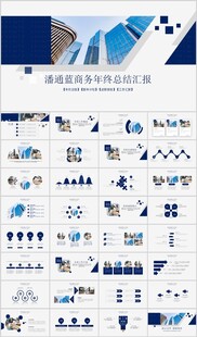 潘通蓝工作总结工作计划PPT