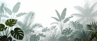 雾气磨砂膜效果绿植贴图 