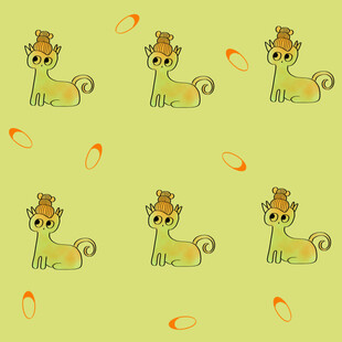 卡通小狗图案背景