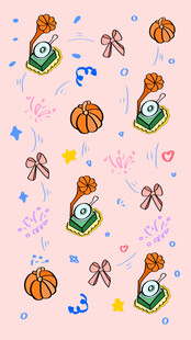 卡通与音乐元素图案