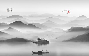 水墨山水画