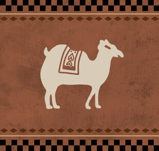 中古风复古骆驼装饰插画