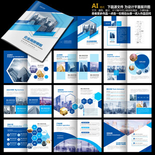 企业画册蓝色画册