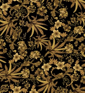 黑金花卉图案纹理