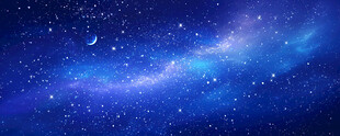 巨幅蓝色星空背景灯箱