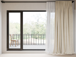 暖色阳台室内背景墙场景效果图