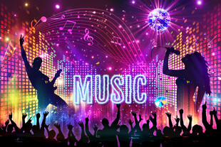 炫彩音符音乐舞厅酒吧KTV背景