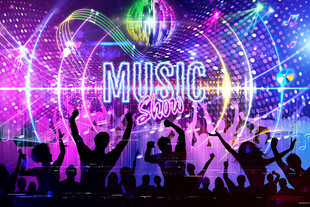 音乐狂欢音符KTV夜店酒吧背景