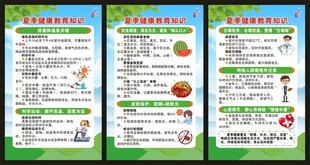 夏季健康教育知识展板