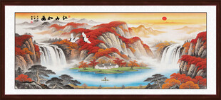 办公室中堂山水画装饰画