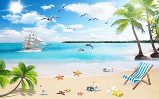 沙滩海洋背景