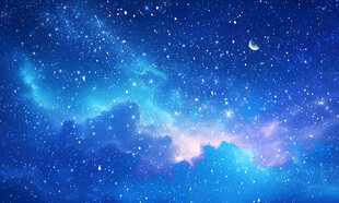 梦幻蓝色星空背景