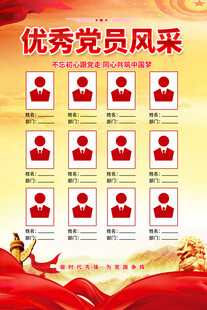 优秀党员风采海报