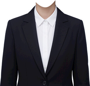 女士职业证件照黑西装白衬衫