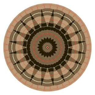 圆形复古地毯图案