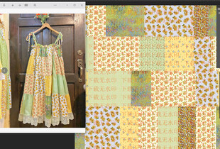 数码印花 玫瑰花