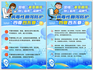 病毒性腹泻防护四要四不要海报