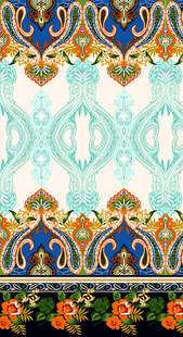 多彩民族风花纹图案