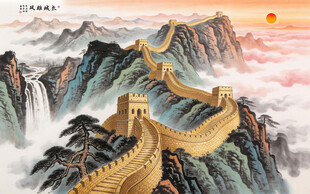 万里长城背景墙 