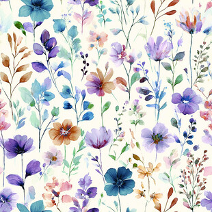 水彩花卉图案背景