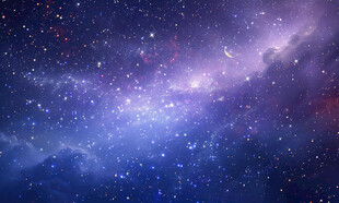 蓝紫宇宙星空天花软膜
