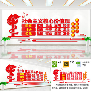 社会主义核心价值观文化墙
