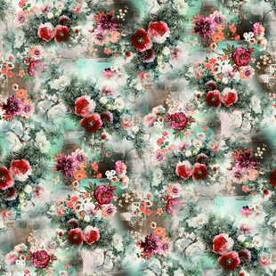 圣诞花卉图案纹理背景