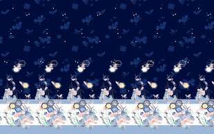 梦幻星空下的城市汉服