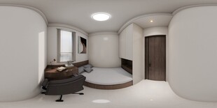 现代简约风弧形走廊空间