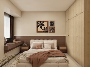 简约温馨卧室室内设计场景