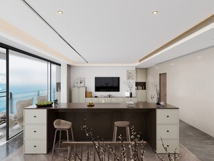 现代简约风豪华厨房空间