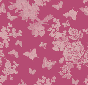 粉色花卉蝴蝶图案背景