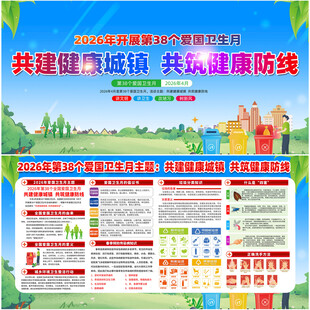 爱国卫生月展板