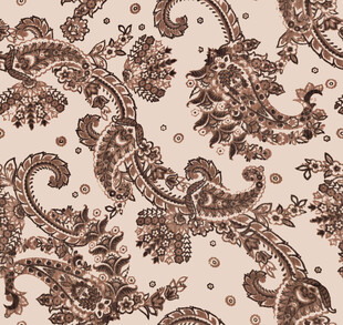 复古佩斯利腰果图案