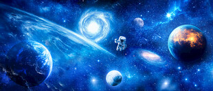 外太空隧道宇宙星球银河黑洞背景