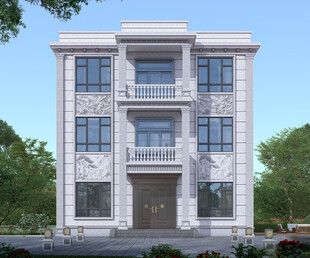 农村三层欧式别墅外观设计图效果