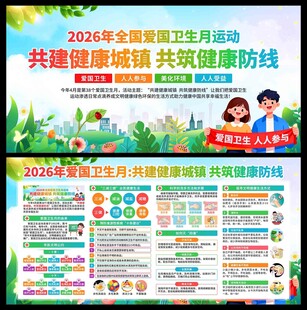 2026年爱国卫生月展板