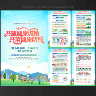 2026年爱国卫生月展板